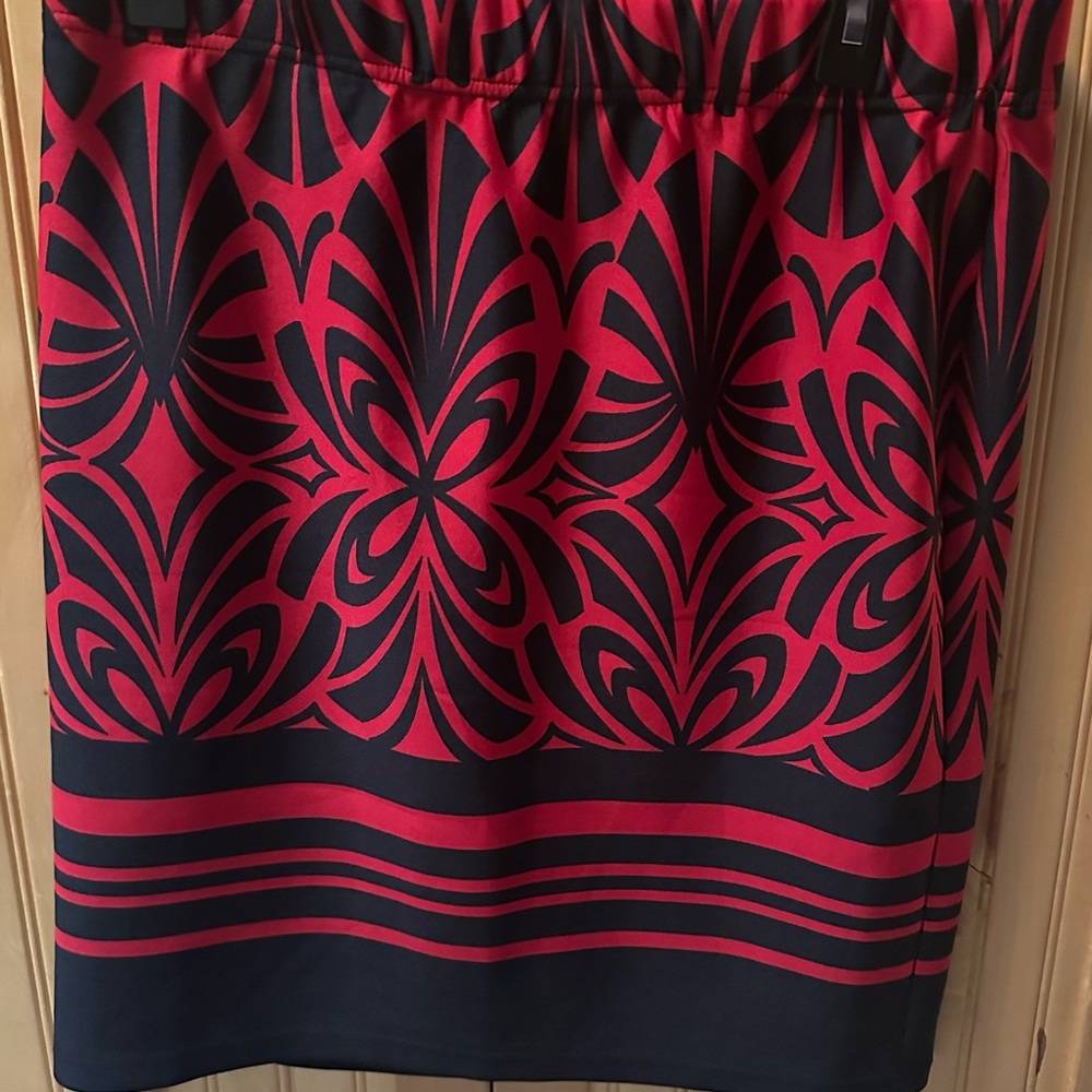 Cato Midi Skirt Red and Black